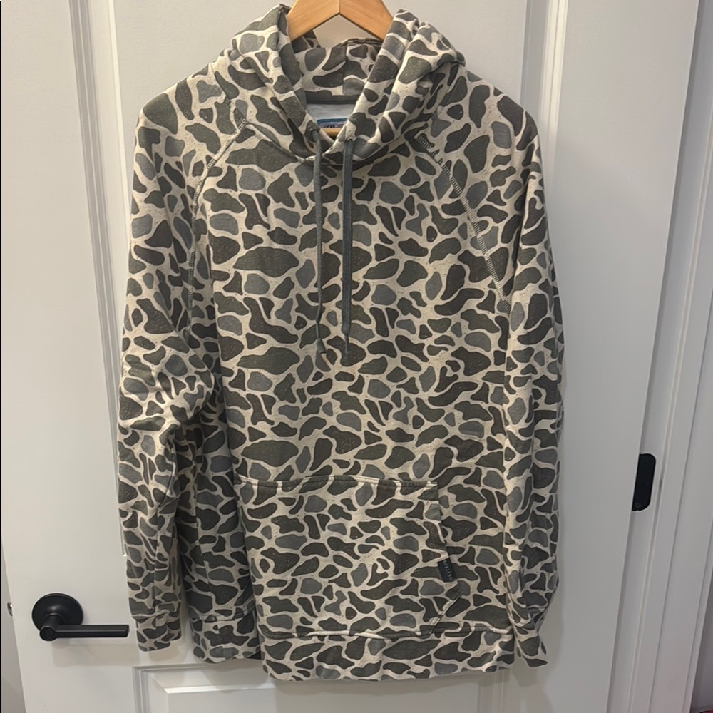 BURLEBO Tan and Gray Patterned Hoodie